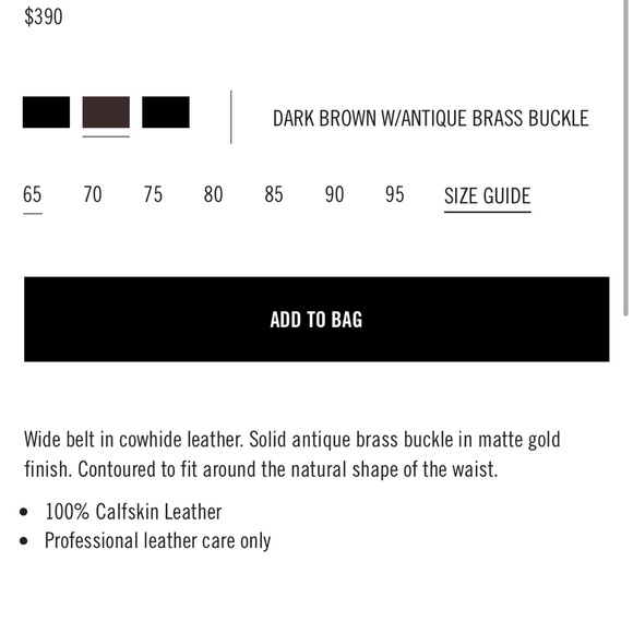 Nili Lotan Dark Brown Leather Belt with Gold Buckle - Picture 5 of 6